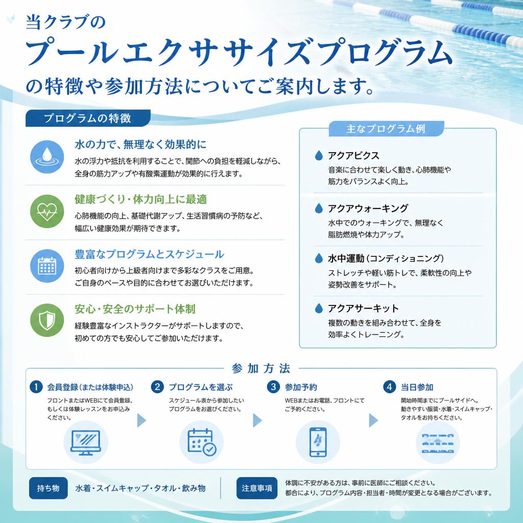 フィットネスクラブウスイのプログラム